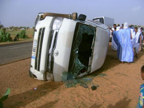 صورة إصابات بليغة في حادث سير شمال مدينة روصو