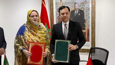 صورة توقيع برنامج تنفيذي للتعاون بين موريتانيا والمغرب