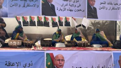 صورة بنت انتهاه تحشد جماهير غفيرة لاستقبال رئيس الجمهورية في أطار