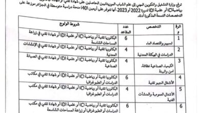 صورة وزارة التشغيل تعلن توفر 40 منحة دراسية متوسطة في الجرائر